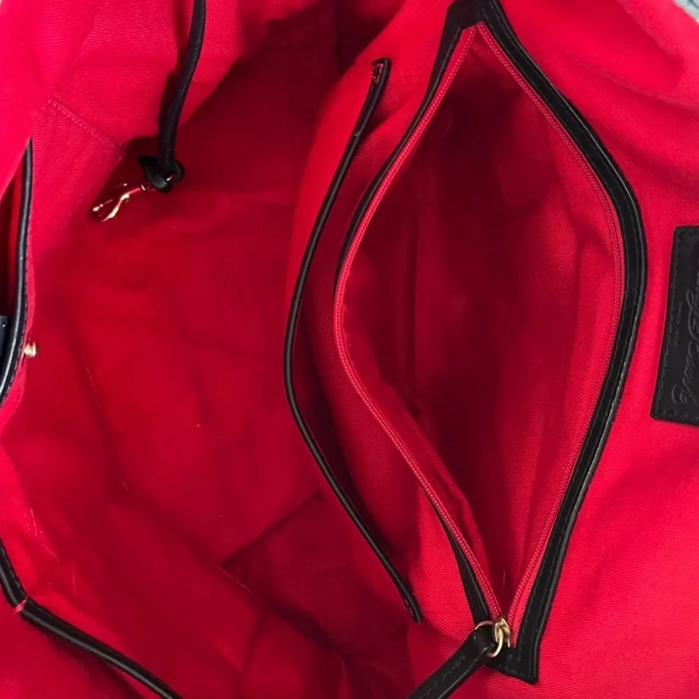 Dooney & Bourke Black and Cream Logo Tote - Picture 8 of 15